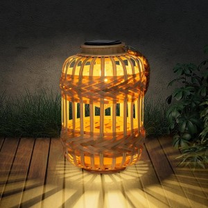 Outdoor Solar Lanterns, Rattan Hanging Lanterns