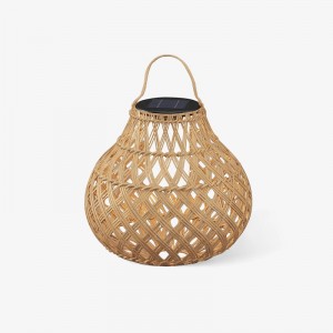 Eco-Friendly Solar Rattan Woven Lantern for Gardens