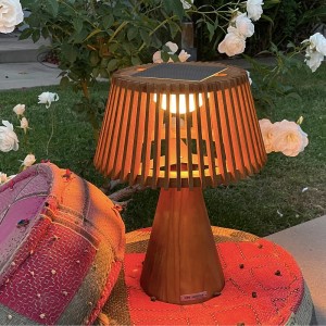 Wood Solar Table Lamps