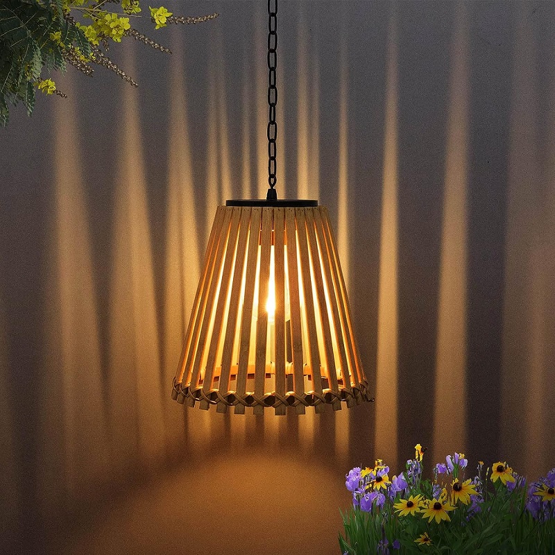 outdoor rattan hanging lights