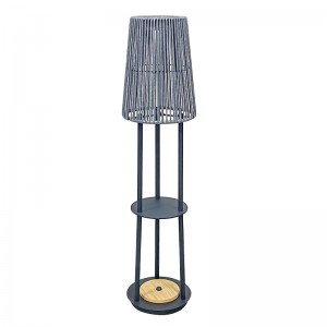 I-Double-Layer Solar Rattan Floor Lamps Wholesale