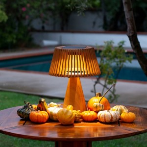 Wood Solar Table Lamps