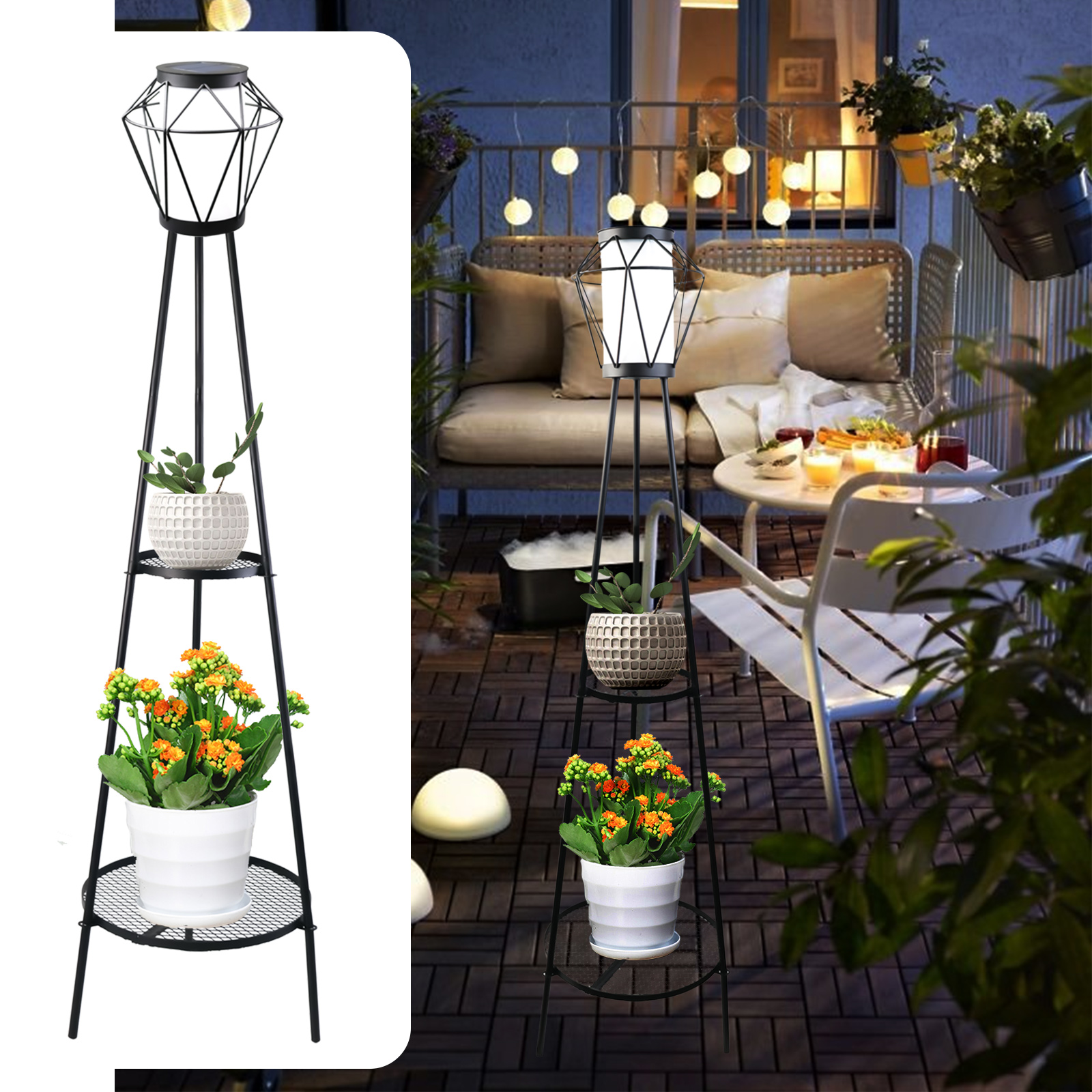 Outdoor Flower Stand Solar Light