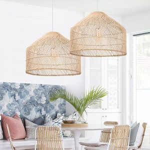 Retro Rattan Lantern Pendant Light​