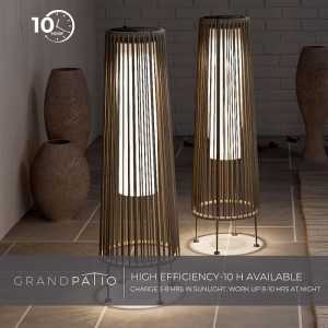 Modern Rattan Solar floor Light