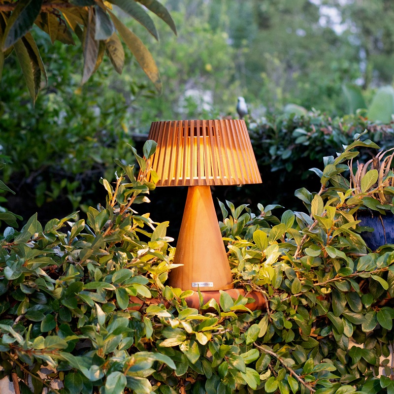 Wood Solar Table Lamps