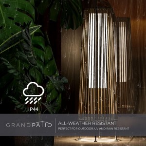 Modern Rattan Solar floor Light