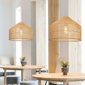 Retro Rattan Lantern Pendant Light​