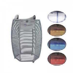 RGB Rattan Solar Hanging Lantern