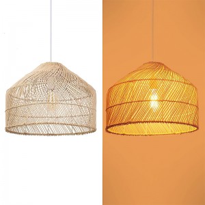 Retro Rattan Lantern Pendant Light​