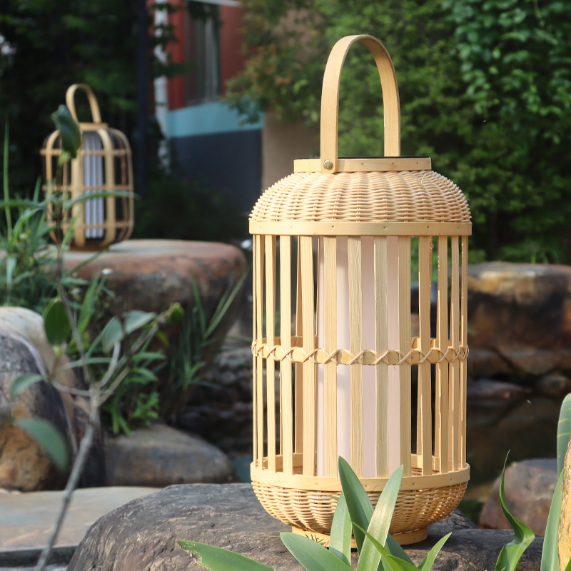 Outdoor Solar Bamboo Lanterns