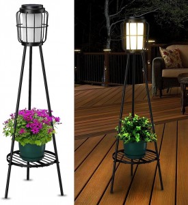 Solar Lights Outdoor with Plant Stands