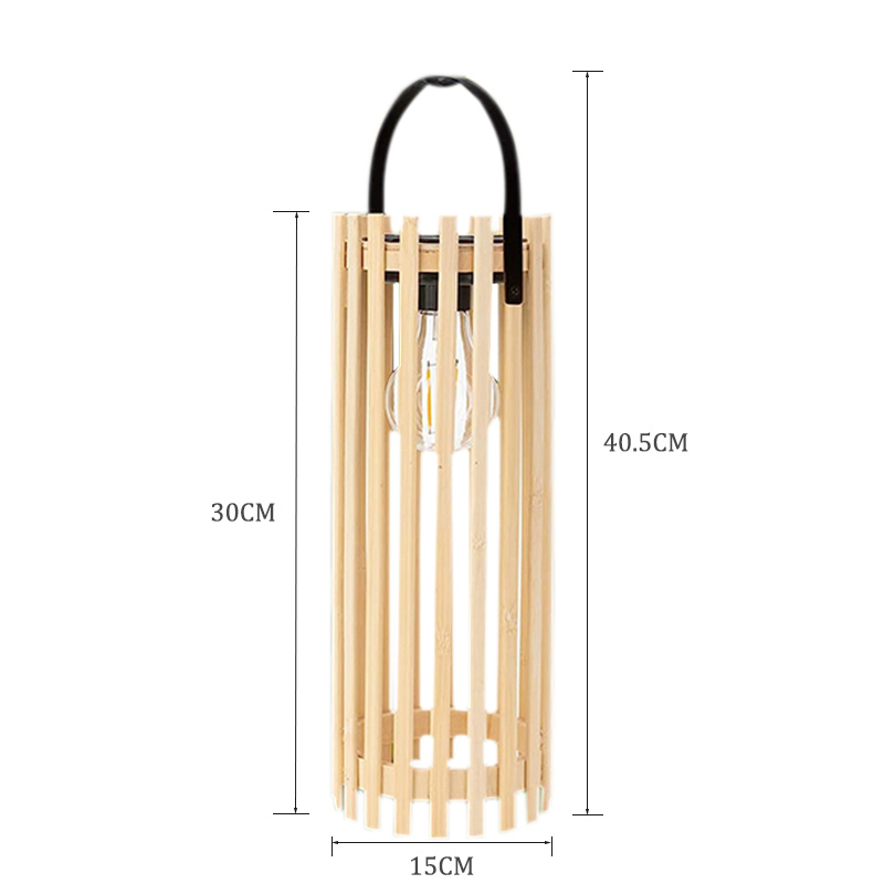 Led Outdoor Bamboo Solar Lantern