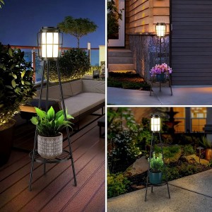 Solar Lights Outdoor with Plant Stands