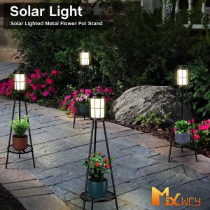 Solar Lights Outdoor with Plant Stands