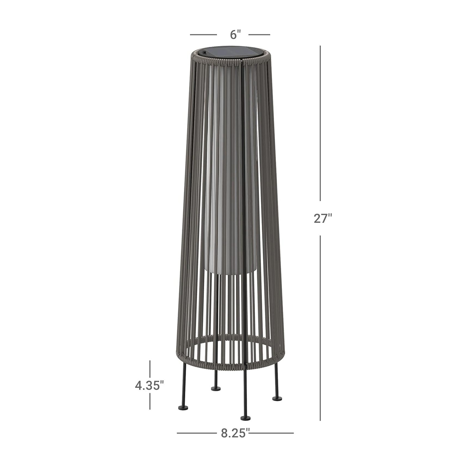 Modern Rattan Solar floor Light