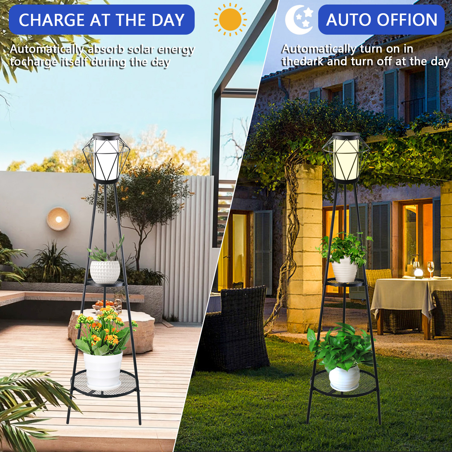 Solar Flower Stand Light