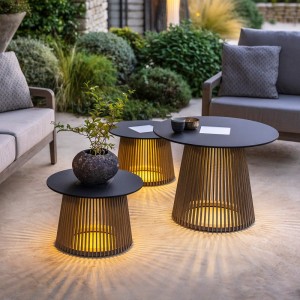 outdoor end tables and lamps