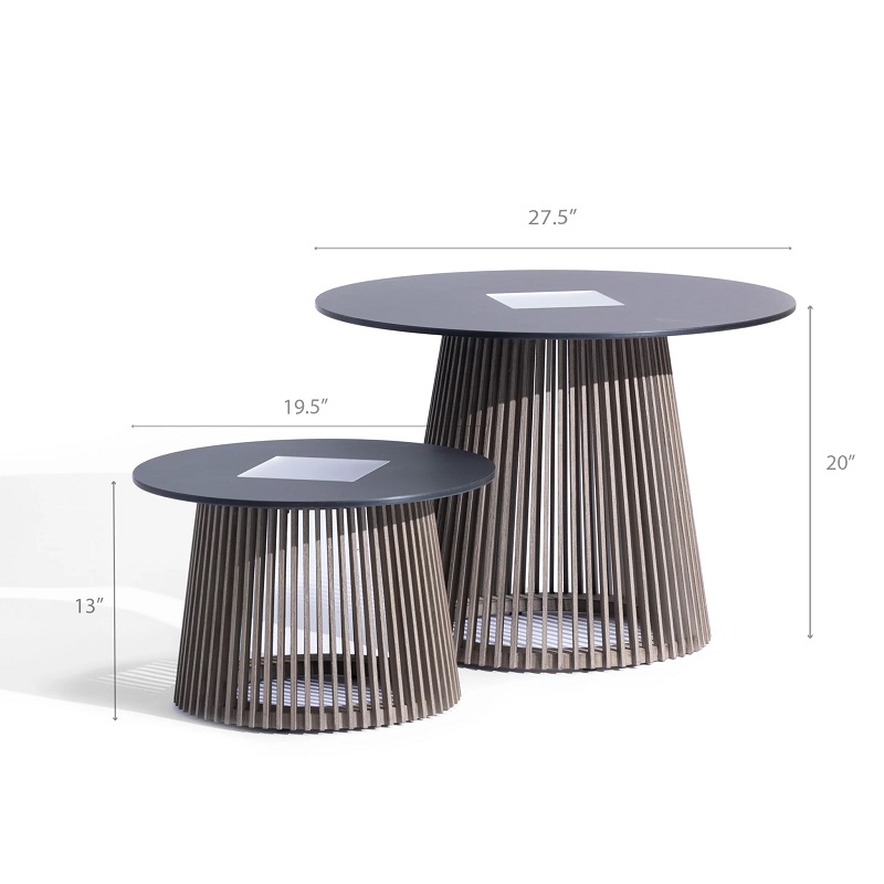 outdoor end table and lamp