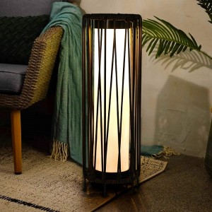 Handcrafted Rattan Solar Lantern for Patio and Yard