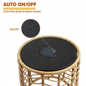 Solar Floor Lamp Rattan Table Lamp