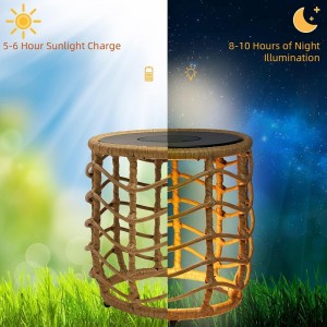 Solar Floor Lamp Rattan Table Lamp