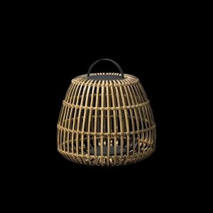 Solar Rattan Floor Light