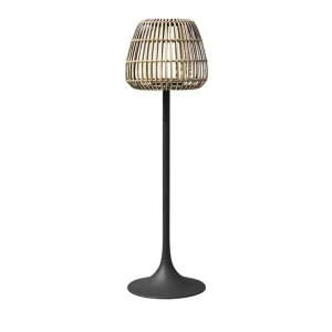 Solar Rattan Floor Light