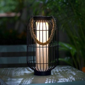 Black Solar Powered Lantern