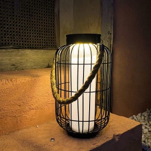 Black Solar Powered Lantern