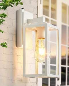 Modern White Outdoor Wall Lanterns