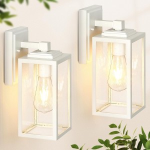 Modern White Outdoor Wall Lanterns