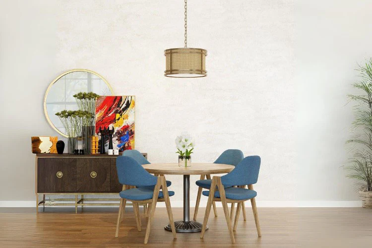 Industrial Rattan Pendant Light