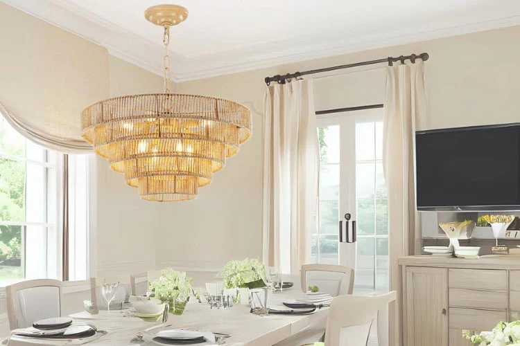 Multi-layer Honeycomb Rattan Pendant Light