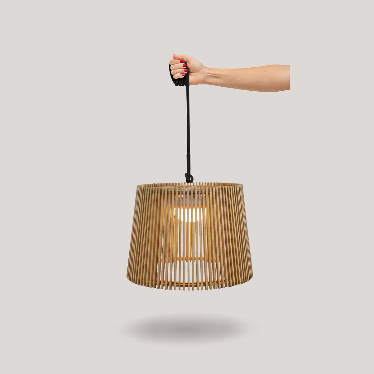 outdoor wood pendant light